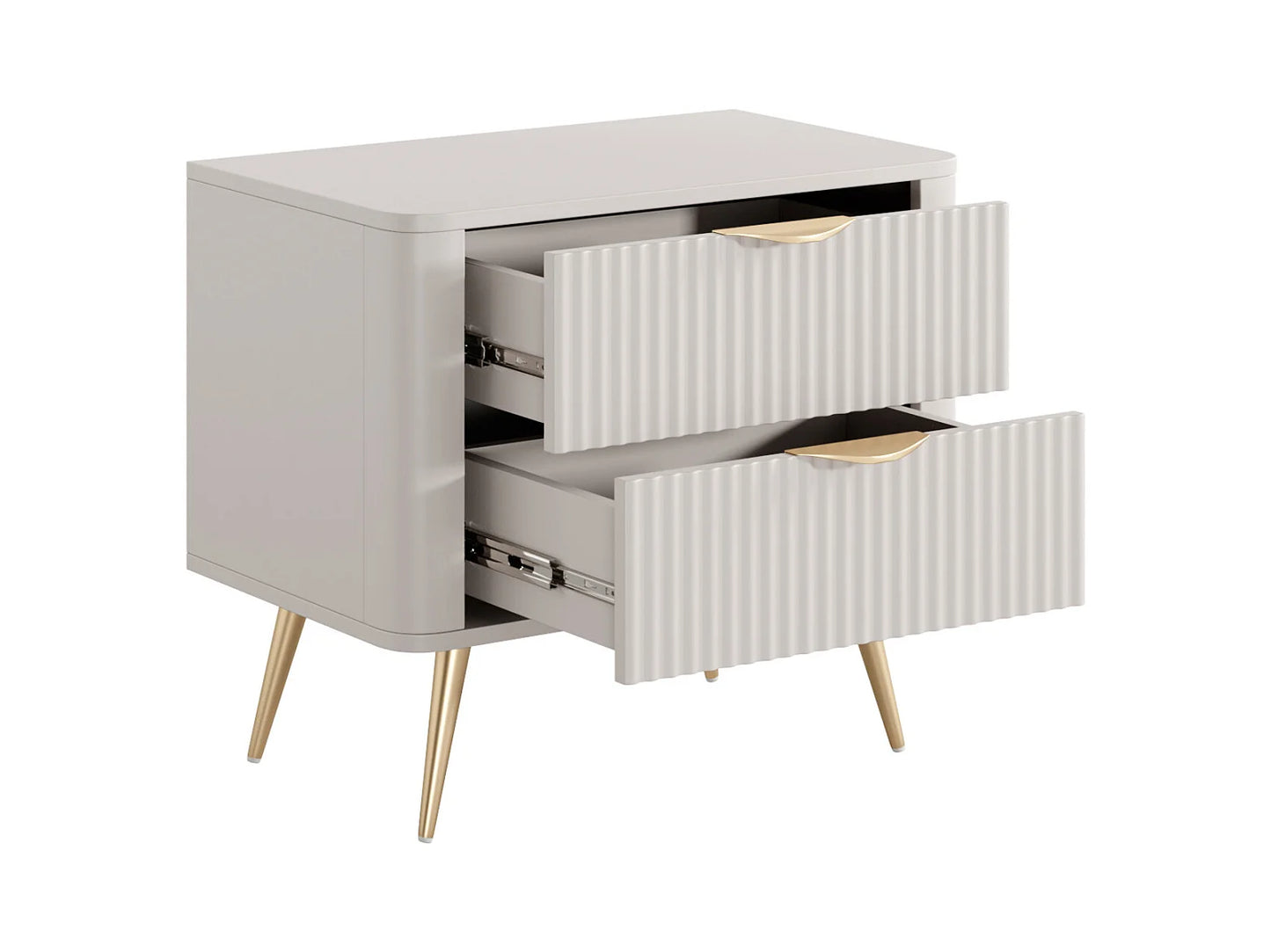 Nattduksbord beige set av 2