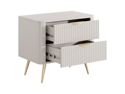 Nattduksbord beige set av 2