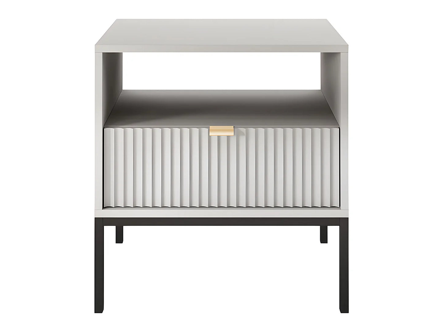 Nattduksbord ljusgrå set av 2