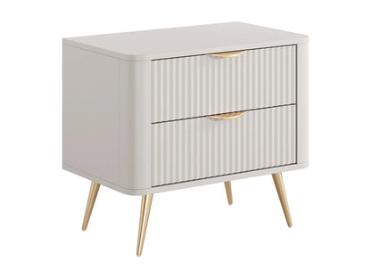 Nattduksbord beige set av 2